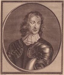 Portrett av den britiske generalen og politikeren John Lambert (1619-1684), kobberstikk av John Goldar (1729-1795) fra maleri av Robert Walker