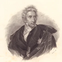 Portrett av kunsthistoriker Leopoldo Cicognara (1767-1834), kobberstikk av Fusinati fra portrett av Lipparini