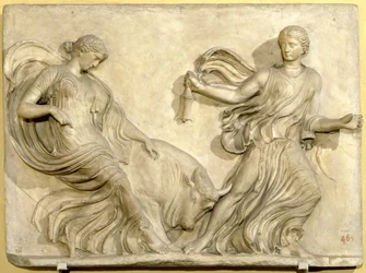 Relieff fra Nike-tempelet fra Akropolis, Athen, Neo-Attic, gresk, sent 2. århundre f.Kr. (marmor)