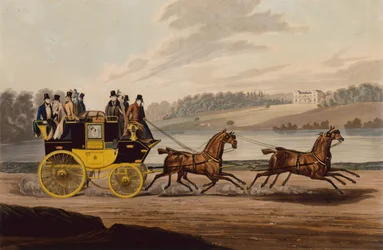 Royal Telegraph Manchester (farget gravering)