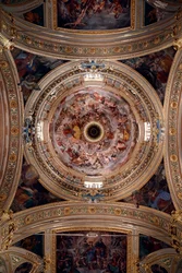 San Donato kirke. Fresco. Genova. Italia.
