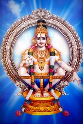 Shiva hinduistisk tempel. Bilde av hinduguden Vishnu. Dubai. De forente arabiske emirater.