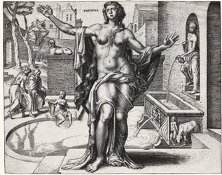 Suzanne ved badet