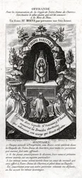 Jomfru Maria elsket av druidene. rundt 1850 (gravering)