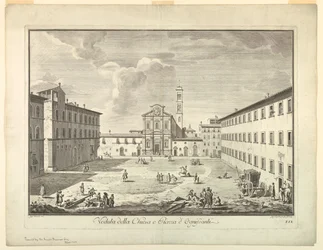 Utsikt over Firenze, tallerken fra "Scelta di XXIV Utsikt over hoveddistriktene, torgene, kirkene og palassene i byen Firenze"