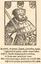 John Frederic the Magnanimous, i valgkåper [til venstre]