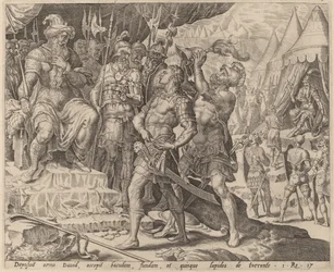 David bevæpnet før Saul