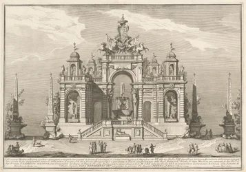 Seconda Macchina for Chinea fra 1754: En allegori om vannverk