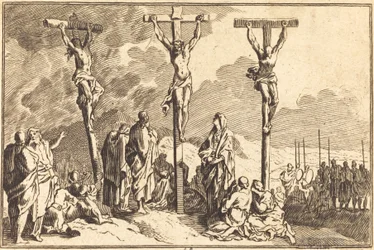 Jomfruen, Johannes og Maria Magdalena ved foten av korset