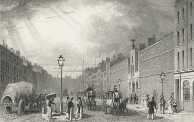 Farringdon Street og Fleet Prison, 1830