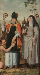 Nederlandsk: Fra H. Clara og H. Martinus van Tours Saint Clare og Saint Martin av Tours