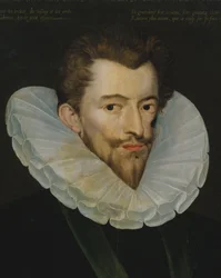 Fransk: Portrett av Henrik I av Lorraine, hertug av Guise, kjent som le Balafré (1550–1588). Henrik I av Lorraine, hertug av Guise