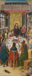 Paneler fra høyalteret i Charterhouse of Saint-Honoré, Thuison-les-Abbeville: Den siste nattverd