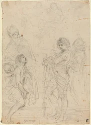 Madonna og barn med de hellige Gimignano, døperen Johannes, George og Peter Martyr