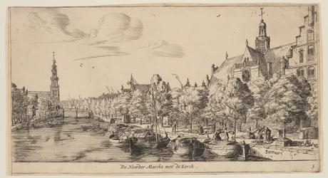 Noorder Markkt med Kerck, fra utsikt over Amsterdam