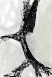 Dristig, monokrom abstrakt kunst