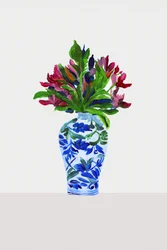 Fargerike, malte blomster