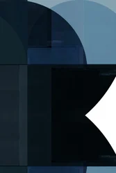 Dypblå geometriske buer