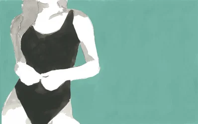 En slank badedraktfigur