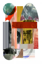 Moderne abstrakt collage