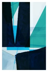 Moderne blå geometriske figurer