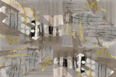 Moderne abstrakt kunst i gull