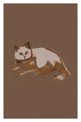 Moderne, stilisert katt