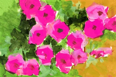 Blomster i den rosa hagen