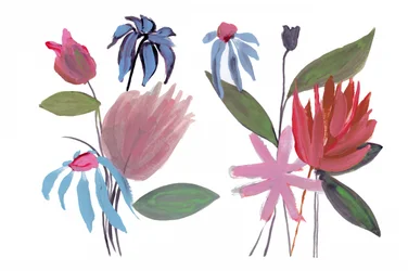 Levende, abstrakte blomster