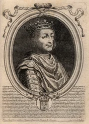 Portrett av Charles VII (1403-1461) Konge av Frankrike - CHARLES VII (1403-1461) Konge av Frankrike