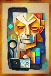 Picasso-inspirert kunst, abstrakt surrealistisk maleri, veggkunsttrykk på forespørsel