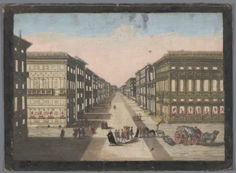 Utsikt over Strada Nuova te Genua Utsikt over Strada Nuova