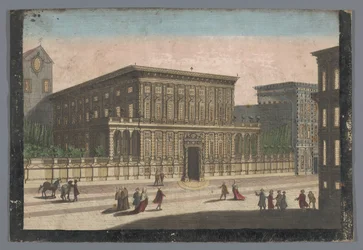 Se på Palazzo Doria-Tursi te Genua Utsikt over Palazzo del Duca d