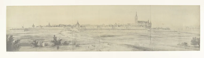 Utsikt over Elburg, 1672 Fotografier av tegninger av den franske invasjonen av Nederland i 1672 av Adam Frans van der Meulen holdt i Manufacture des Gobelins (serietittel)