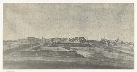 Utsikt over Maastricht, 1672 Fotografier av tegninger av den franske invasjonen av Nederland i 1672 av Adam Frans van der Meulen holdt i Manufacture des Gobelins (serietittel)