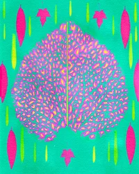 Neon-botanisk blad