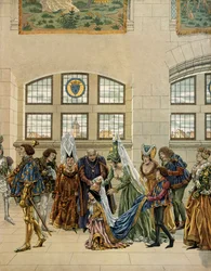 Frankrikes historie i middelalderen (middelalderen): Marguerite, erkehertuginne av Østerrike (1480-1530), datter av Maximilian av Habsburg, den lille forloveden til Dauphinen, gikk inn i hoffet i Frankrike for å være tilstede for delfinen (som ble kongen a