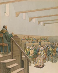 Jacques Marie Gaston Onfroy de Breville dit JOB (1858-1931) - Belgias historie: erkehertug Albert av Østerrike (1559-1621) og erkehertuginne Isabelle (Isabelle av Spania)