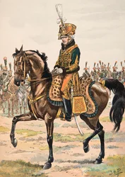Jacques Marie Gaston Onfroy de Breville dit JOB (1858-1931) - Antrekk av franske tropper til enhver tid: General som kommanderte et av regimentene til æresvaktene i 1813, privat samling