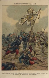 Første verdenskrig: Erobringen av flagget (illustrasjon)